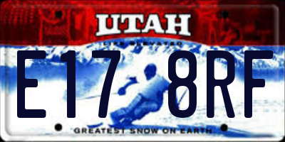 UT license plate E178RF