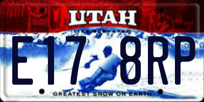 UT license plate E178RP