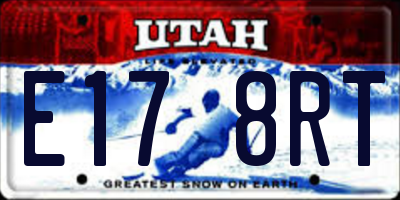 UT license plate E178RT