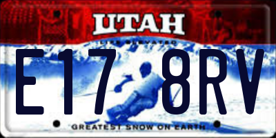 UT license plate E178RV