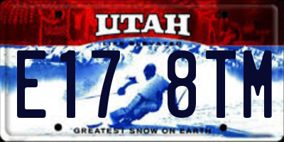 UT license plate E178TM