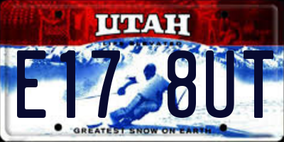 UT license plate E178UT