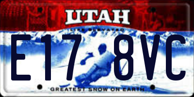 UT license plate E178VC