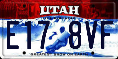 UT license plate E178VF