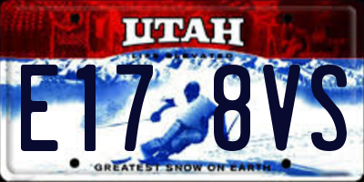 UT license plate E178VS