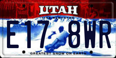 UT license plate E178WR