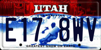 UT license plate E178WV