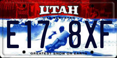 UT license plate E178XF