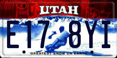 UT license plate E178YI