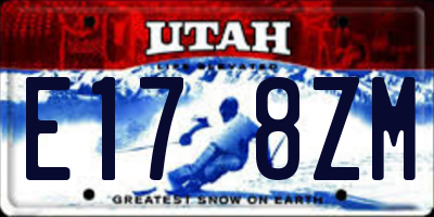 UT license plate E178ZM