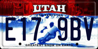UT license plate E179BV