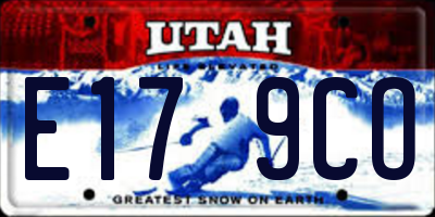 UT license plate E179CO