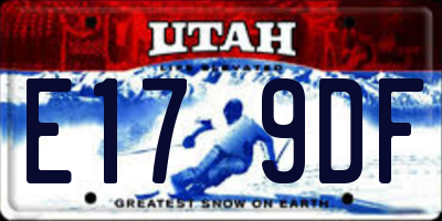 UT license plate E179DF