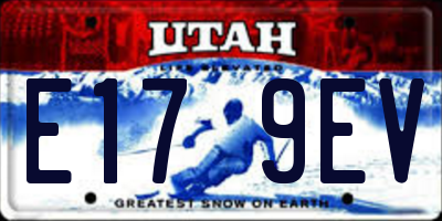 UT license plate E179EV