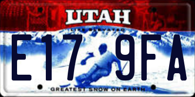 UT license plate E179FA