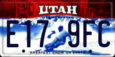 UT license plate E179FC
