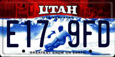 UT license plate E179FD
