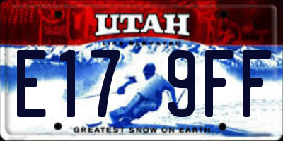 UT license plate E179FF