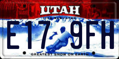 UT license plate E179FH