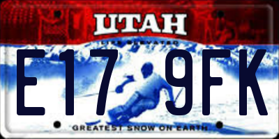 UT license plate E179FK