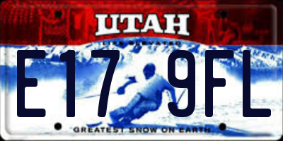 UT license plate E179FL