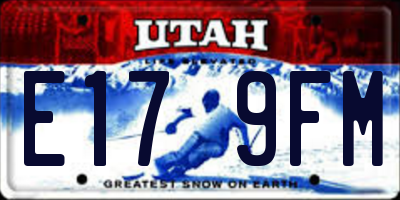UT license plate E179FM