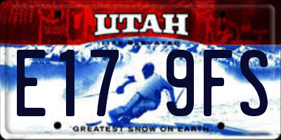 UT license plate E179FS