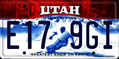 UT license plate E179GI