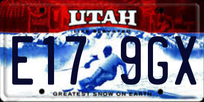 UT license plate E179GX