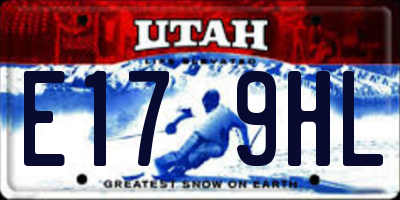 UT license plate E179HL