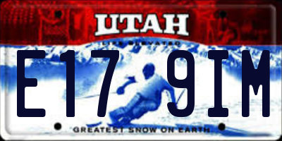 UT license plate E179IM