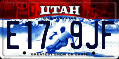 UT license plate E179JF
