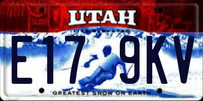 UT license plate E179KV