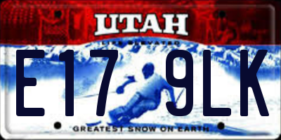 UT license plate E179LK