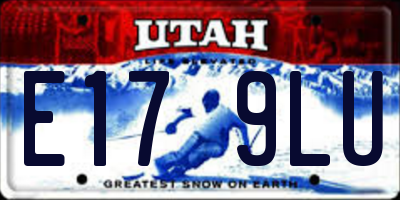 UT license plate E179LU