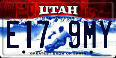 UT license plate E179MY