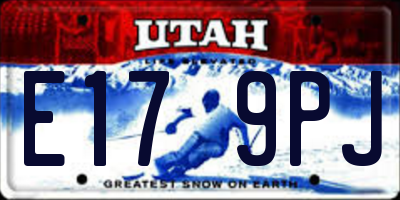UT license plate E179PJ