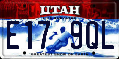 UT license plate E179QL
