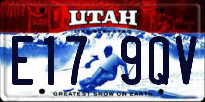 UT license plate E179QV