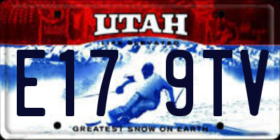 UT license plate E179TV