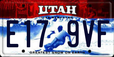 UT license plate E179VF