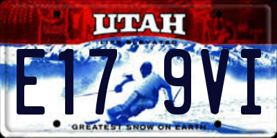 UT license plate E179VI