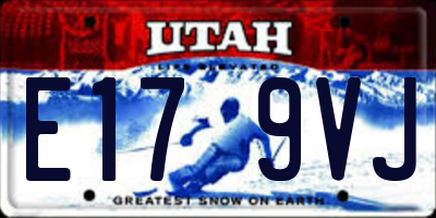UT license plate E179VJ