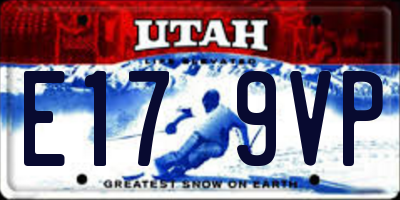 UT license plate E179VP