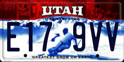 UT license plate E179VV