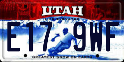 UT license plate E179WF