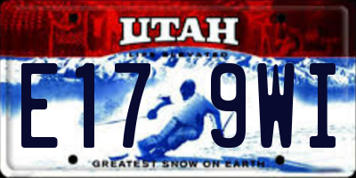 UT license plate E179WI