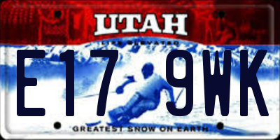UT license plate E179WK