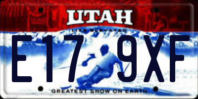 UT license plate E179XF
