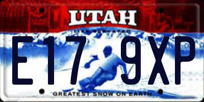 UT license plate E179XP